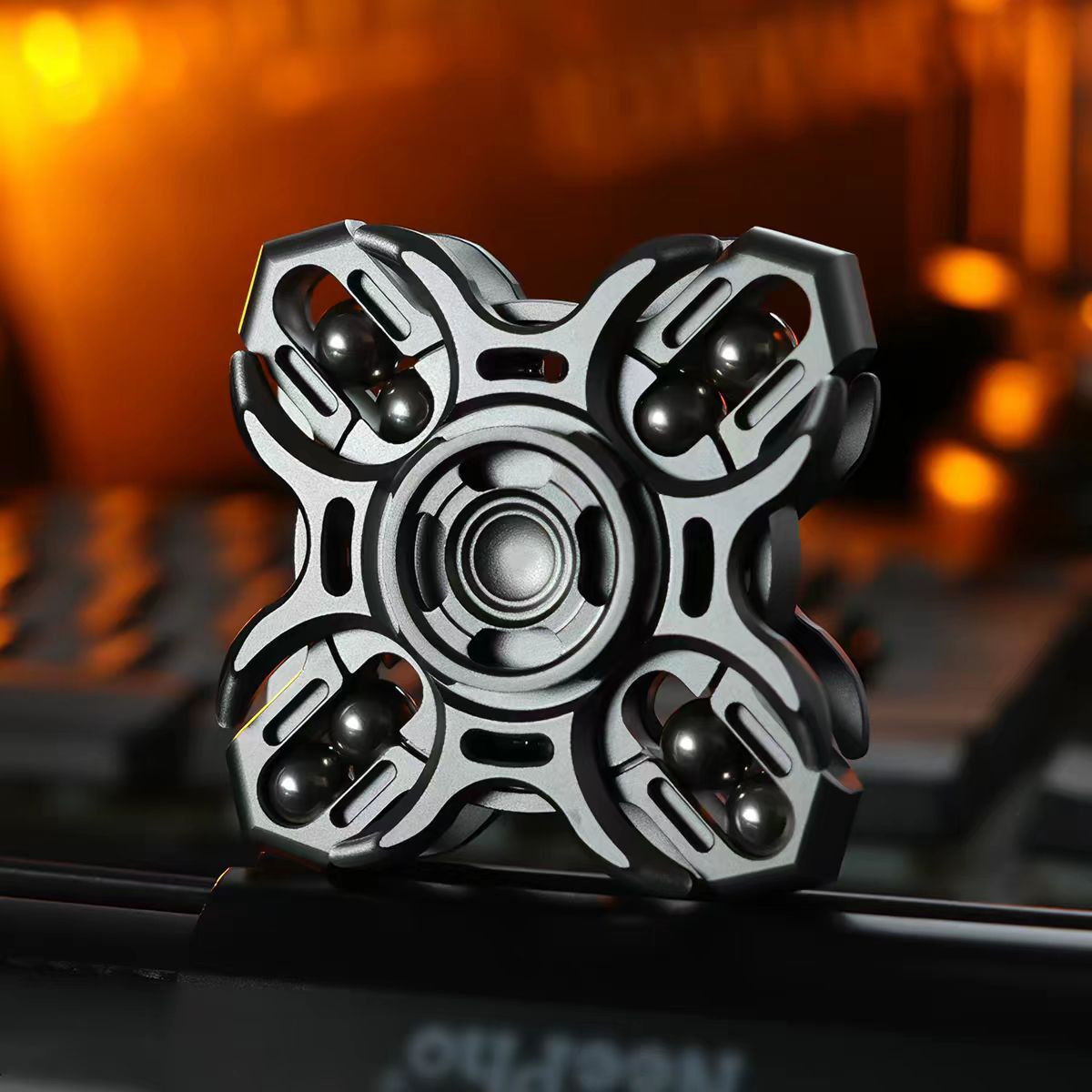 Oracle Tuning Fork Fidget Spinner – EDC de acero inoxidable y titanio